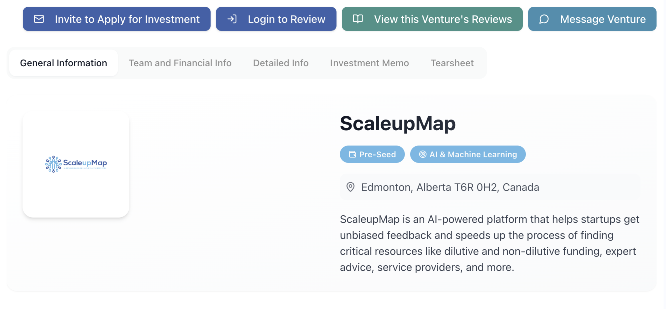 Shareable Venture Profile